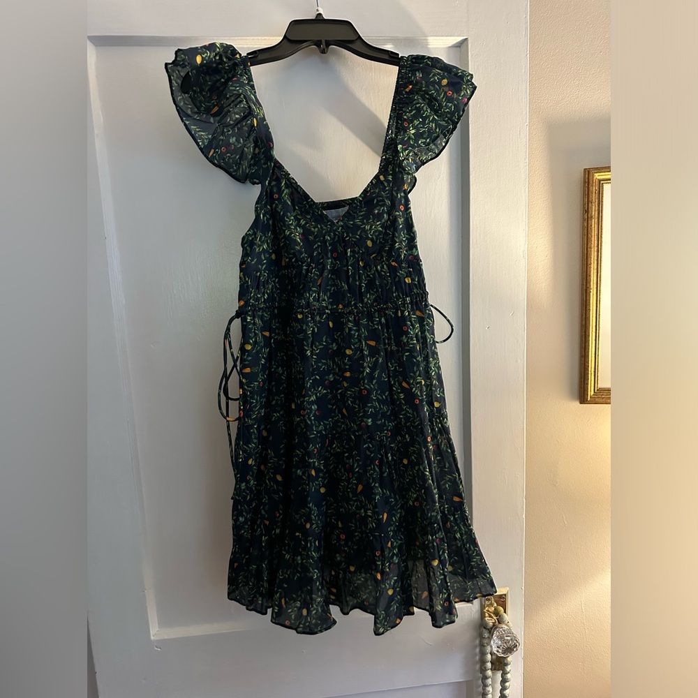 Hill House Midnight Garden Print Dress XS